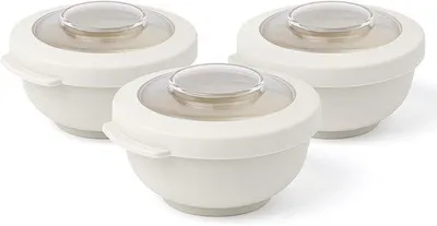 Obrázek produktu pro Nádoby na skladování potravin, vzduchotěsné - 3 kusy - 200 ml - bez BPA - vhodné do myčky - pro přípravu jídel/svačin - úložné boxy