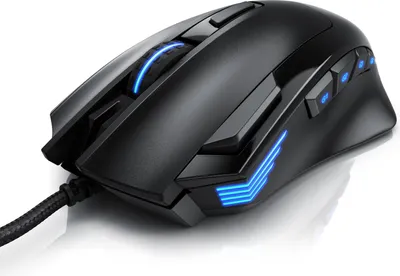 Produktbild von CSL Gaming-Maus kabelgebunden, 125 dpi, optische Gaming Maus, Farbwechsel, 9 Tasten, 600 bis 4800dpi