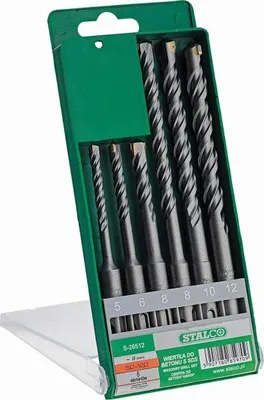Obrázek produktu pro Sada 6 vrtáků do betonu S SDS 5-12 mm Premium Stalco