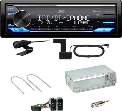 Produktbild von JVC KD-X482DBT Bluetooth DAB Einbauset für Dacia Logan Sandero bis 2011