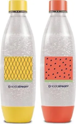 Obrázek produktu pro SodaStream 7290116748054, Lahev na sycení CO2, Průhledná, Žlutá, Červená, 1000 ml, Sodastream Art, Terra, DUO, Enso, MIX, 2 kusů