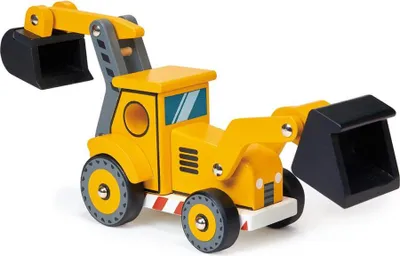 Produktbild von Mentari Bagger Holzspielzeug Fahrzeug für Kinder