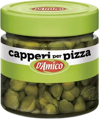 Obrázek produktu pro D'Amico Capperi per Pizza 100 g italské kapary do pizzy v octě