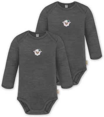 Produktbild von normani 2er Pack Baby Merino Body Langarm