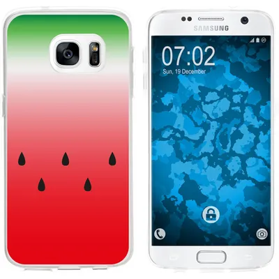 Produktbild von PhoneNatic Case kompatibel mit Samsung Galaxy S7 Silikon-Hülle Sommer Melone M5