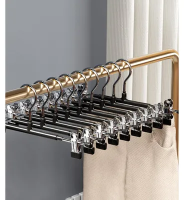 Immagine prodotto di Appendiabiti per pantaloni - Metallo - Set da 10 - 30 cm