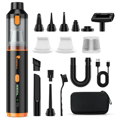 Immagine prodotto di Aspirapolvere portatile a batteria, 4-in-1, 30000 PA, 140 W, 280000 giri/min, 7800 mAh, arancione