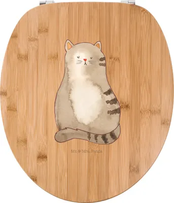 Produktbild von Mr. & Mrs. Panda Toilettendeckel Katze Sitzen - Transparent - Geschenk, Cats, WC Brille, Cat, Sitz, Toiletten-Sitz, Familie, Klo-Deckel, Liebe, klo deckel