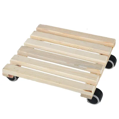 Obrázok produktu pre Esschert Design podstavec pod rastliny na vozíku svetlohnedý štvorcový 29 cm