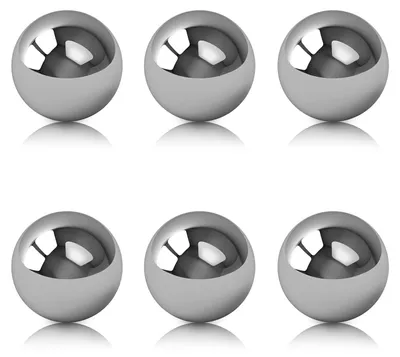 Image de Boule en acier inoxydable pour décoration, diamètre 20 mm, lot de 6