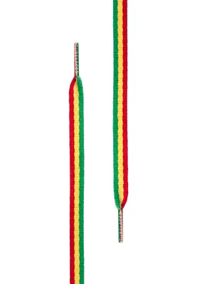 Produktbild von Tubelaces Schnürsenkel White Flat Rasta-120cm