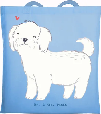 Produktbild von Mr. & Mrs. Panda Tote Bag Malteser Lebensretter - Sky Blue - Geschenk, Tasche, Laptoptasche, Shopping, Einkaufstasche, dokumententasche