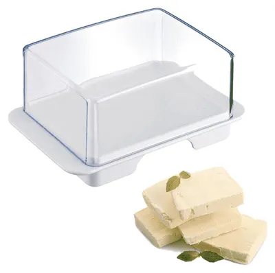 Produktbild von Kühlschrankbutterdose EUROHOME® – aus Kunststoff, 14,3x9,5x6,5cm – perfekt für den Frühstückstisch und den Kühlschrank