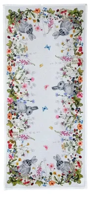 Produktbild von Tischläufer VIVIEN Ostern Osterhase Blumenwiese Polyester 40 x 90 cm
