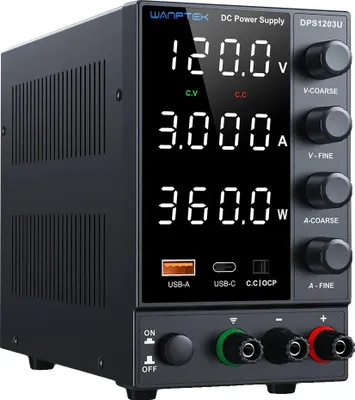 Obrázok produktu pre Laboratórny napájací zdroj, nastaviteľné výstupné napätie, integrované bezpečnostné prvky, DPS1203U 120V 3A