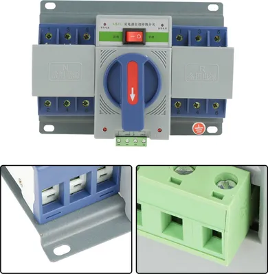 Zdjęcie produktu dla 1 sztuka 400 V 63 A 3P Mini inteligentny podwójny automatyczny przełącznik mocy Wyłącznik mocy