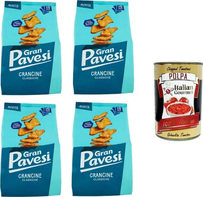 Produktbild von Gran Pavesi Crancine Classiche Klassischer Crancine 4 x 180gr+ Italian Gourmet polpa 400g