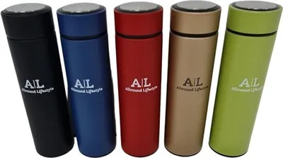 Produktbild von Zoem - Thermosflasche 500ml Schwarz - Trinkflasche - Wasserflasche - Thermoskanne - Isolierflasche - Doppelwandig - Edelstahl
