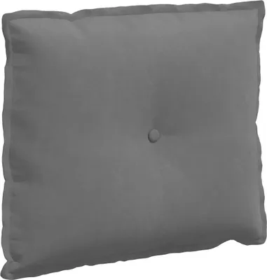 Image de Coussin de dossier vidaXL, gris foncé, 60 x 50 cm, en microfibre