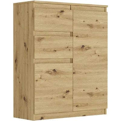 Produktbild von Framire Kommode - Eiche Artisan - 80 x 40 x 98 cm - Modern S-2