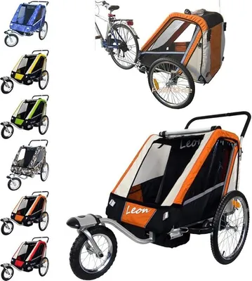 Produktbild von Leon Anhänger Kinderwagen Wagen für den Transport von 1 2 Kindern