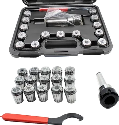 Obrázek produktu pro Upínací sklíčidlo MT3 ER32, rozsah upínání 1-20 mm, kovová konstrukce, 15dílná sada upínacích kleštin