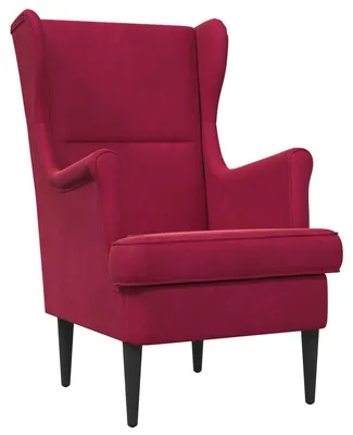 Image de vidaXL Fauteuil rouge vin velours
