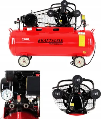 Zdjęcie produktu dla Kompresor olejowy 200L 3 Tłoki KD1474 + Seperator 8 Bar