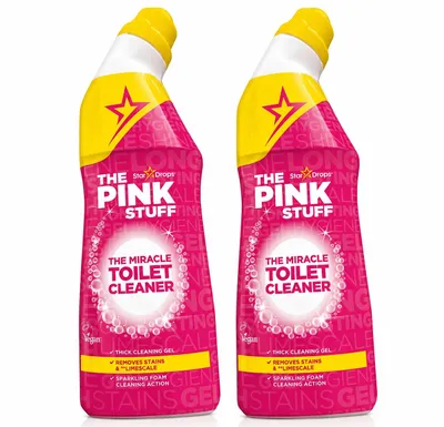Produktbild von 2 x Stardrops The Pink Stuff The Miracle Toilet Cleaner Toilettenreiniger je 750ml WC Reiniger, KI-generiertes Bild