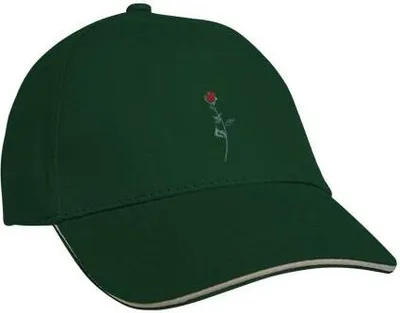 Produktbild von Baseballcap mit Einstickung Rose - 68340 Color - grün