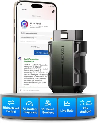 Zdjęcie produktu dla Skaner OBD2 - Narzędzie do diagnostyki samochodowej - Czytnik kodów błędów - Skaner pojazdów - Skaner Bluetooth