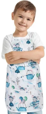 Immagine prodotto di Grembiule da bambino - 47 x 60 cm, per bambini da 5 a 8 anni - Blu