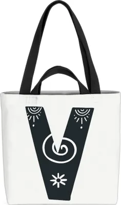 Produktbild von VOID V Buchstaben Natur Tasche 33x33x14cm,15l Einkaufs-Beutel Shopper Einkaufs-Tasche Bag