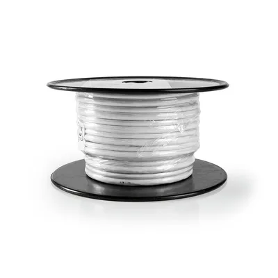 Produktbild von Nedis IEC (Koax) CAT6 Kombikabel auf Rolle - RG58 - 75 Ohm - Doppelt geschirmt - ECA - 10.0 m - Rund - Weiss - Rolle