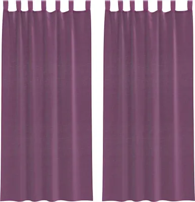 Produktbild von vidaXL Voile Vorhänge mit Schlaufen 2 Stk. Violett 140x225 cm
