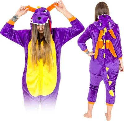 Zdjęcie produktu dla Piżama męska damska prezent na urodziny kigurumi przebranie SMOK dres S