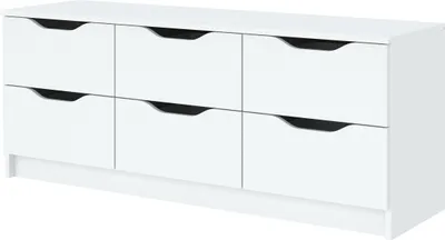 Produktbild von Komoda z szufladami szeroka LOWAKE 4 – biała