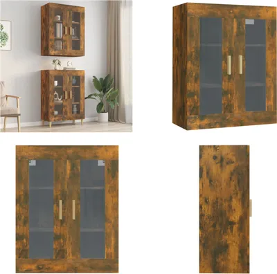 Produktbild von vidaXL Hängeschrank Räuchereiche 69,5x34x90 cm - Hängeschrank - Hängeschränke - Wandschrank - Wandschränke
