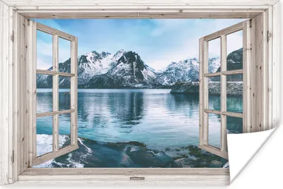 Produktbild von MuchoWow® Poster Aussicht - Berg - Wasser 30x20 cm - Plakate - Print