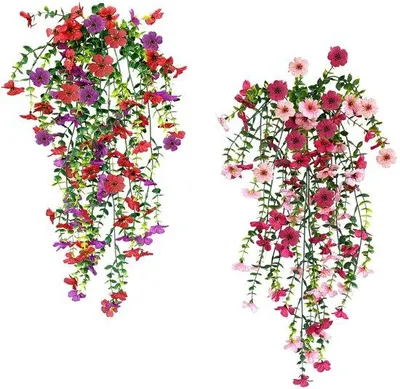 Immagine prodotto di Pianta rampicante con fiori artificiali, 76 cm, resistente alle intemperie