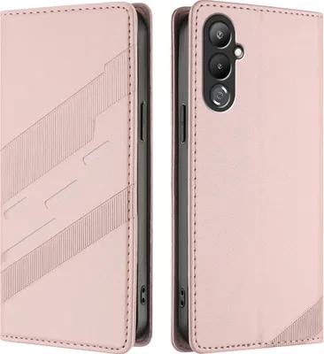 Produktbild von Hülle für Tecno Pova 4, Kunstleder Brieftaschen Handyhülle mit Kartenfach und Standfunktion Pink