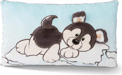 Produktbild von NICI Kuschel-Kissen Hund Husky Swante, 43 x 25 cm, Plüschkissen für Kinder