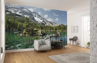 Produktbild von Komar Vlies Fototapete "Bergmagie" - Größe: 450 x 280 cm (Breite x Höhe) - 9 Bahnen