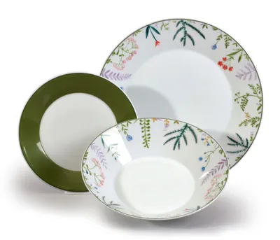 Obrázek produktu pro Thun 1794 Tom, sada talířů, český porcelán, rostlinky, Thun, 18 d.