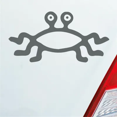 Produktbild von Auto Aufkleber Krabbe Krebs Sternzeichen Crab Tier Meer See 19x10 cm Grau Sticker Heckscheibenaufkleber