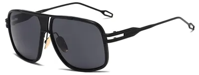Produktbild von Solidchoice – Retro-Sonnenbrille für Herren mit Metallrahmen und grauen Gläsern