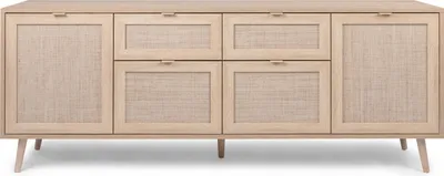 Produktbild von Finori Bali 51B Sideboard Holzwerkstoff Sonoma Eiche/Rafia Geflecht Optik