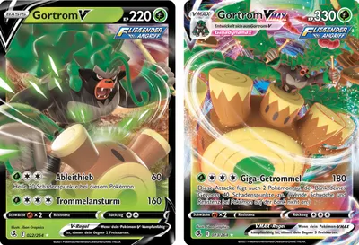 Two Pokemon trading cards side-by-side.