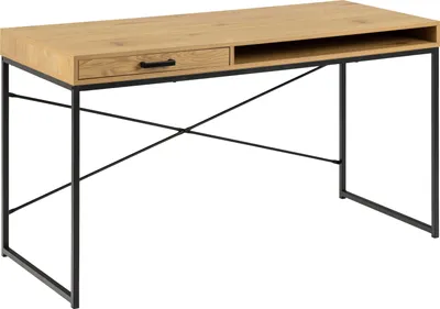 Produktbild von Sea Schreibtisch 1 Schublade, 1 Fach natur, schwarz.