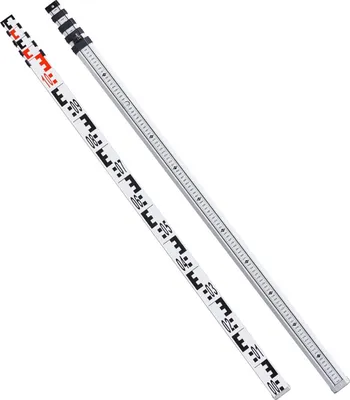 Produktbild von Messstab 5 m, metrisch, teleskopisch, mit Wasserwaage und Tasche